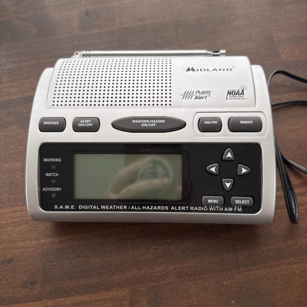 Midland  WR300 Deluxe NOAA Emergency AM/FM Weather Alert Radio Alarm Clock Works